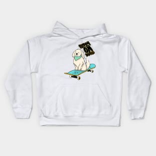 Puppy on board Kids Hoodie